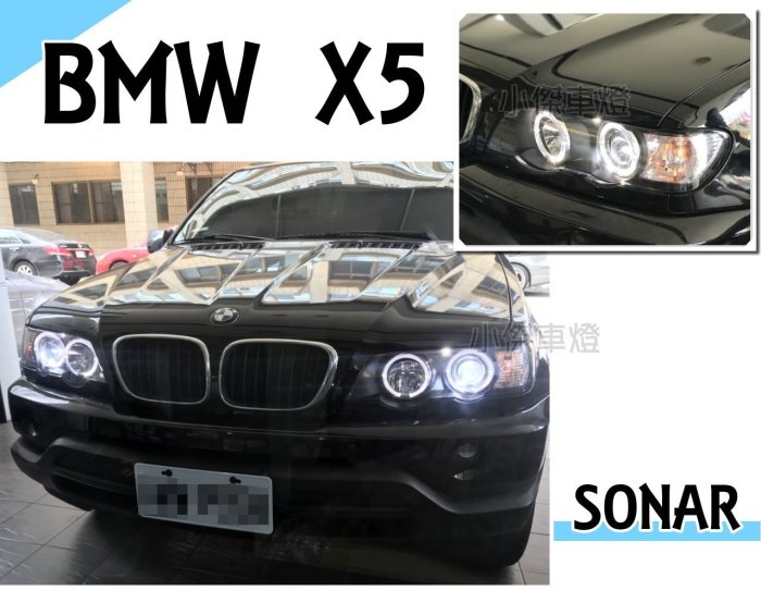 小傑車燈精品--全新 寶馬 BMW X5 E53 99 00 01 02 黑框 光圈 魚眼 大燈 頭燈 車燈 實車