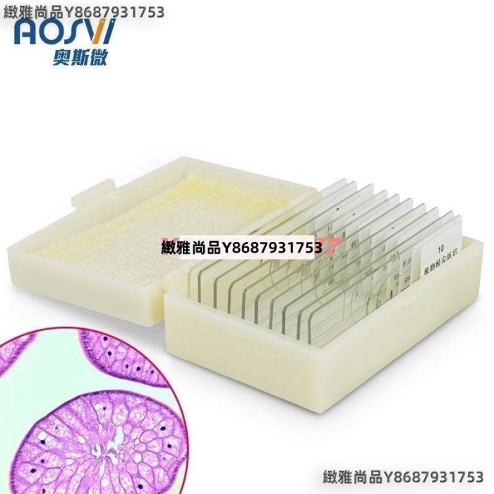 實驗奧斯微生物顯微鏡標本切片套裝生物顯微鏡用標本切片人體組織-緻雅尚品