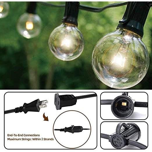 G40燈串 聖誕燈泡 LED復古燈串 G40 戶外防水燈 愛迪生燈泡 玻璃燈 插-來可家居