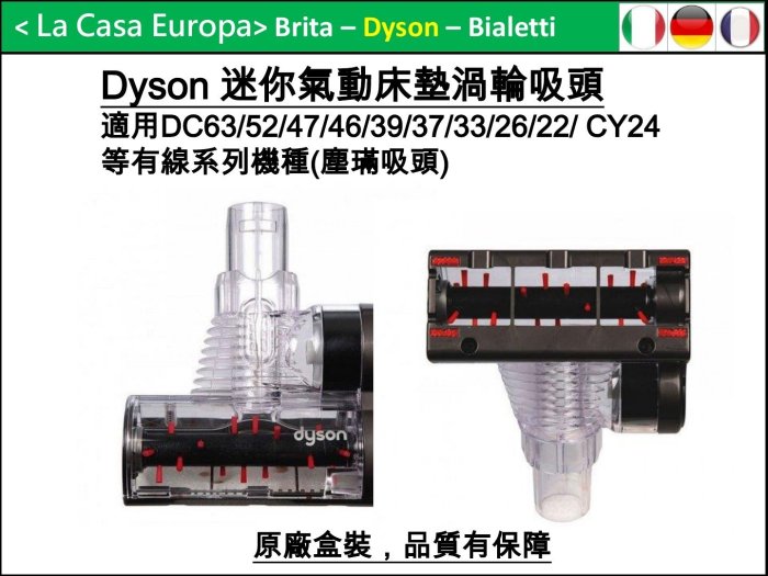 [My Dyson] DC63 DC52迷你氣動渦輪吸頭。可用來吸床墊，刷毛拍打。DC47 DC26 DC37 CY24