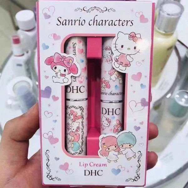 日本DHC蝶翠詩橄欖護唇膏Hello kitty限定版 超可愛 限定版護唇膏女滋潤2支套裝