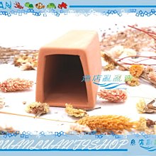 【魚店亂亂賣】單邊開口梯形陶瓷甕501M產卵筒13.5x5x4.8cm異型躲藏繁殖(紅色)梯形異型繁殖甕中LUAN