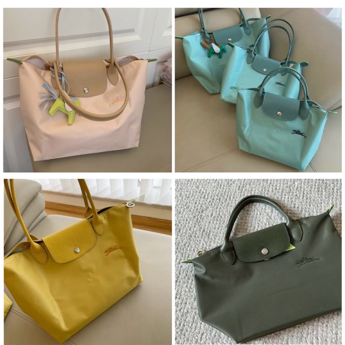 新品上市~法國LONGCHAMP Le Pliage GREEN 2022環保系列刺繡奔馬水餃包