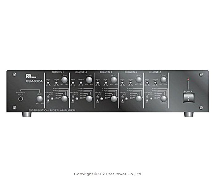 *來電優惠*PA Tech QSM-6505A 商用擴大機 專業廣播 獨立5分區工程擴大機