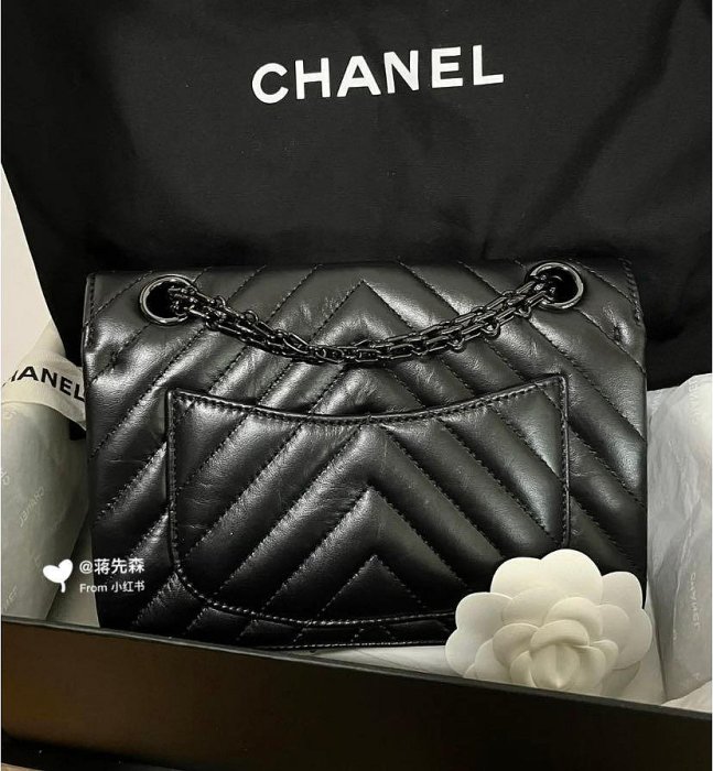 Chanel 2.55 mini so black 山形紋 現貨