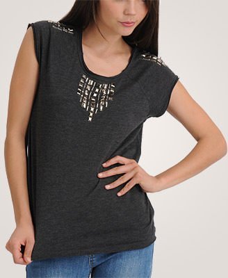 【美衣大鋪】R6☆ forever 21 正品☆Metallic Faceted Bead Top 美上衣  ~f21