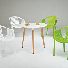 [ 家事達 ] OA-745-6 哈根時尚圓餐桌椅組 -白面原木腳 特價 不含椅--限送中部