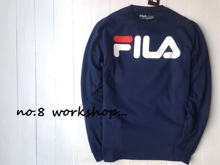 ☆【FILA男生館】☆【FILA LOGO印圖長袖T恤】☆【FA002C7】(S-M)