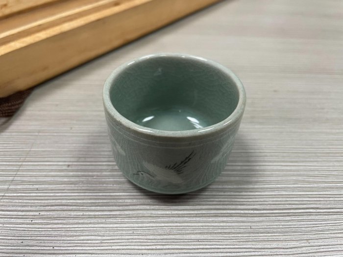 日本回流 柳海剛 茶杯 茶具 韓國人間國寶 青瓷 204-3