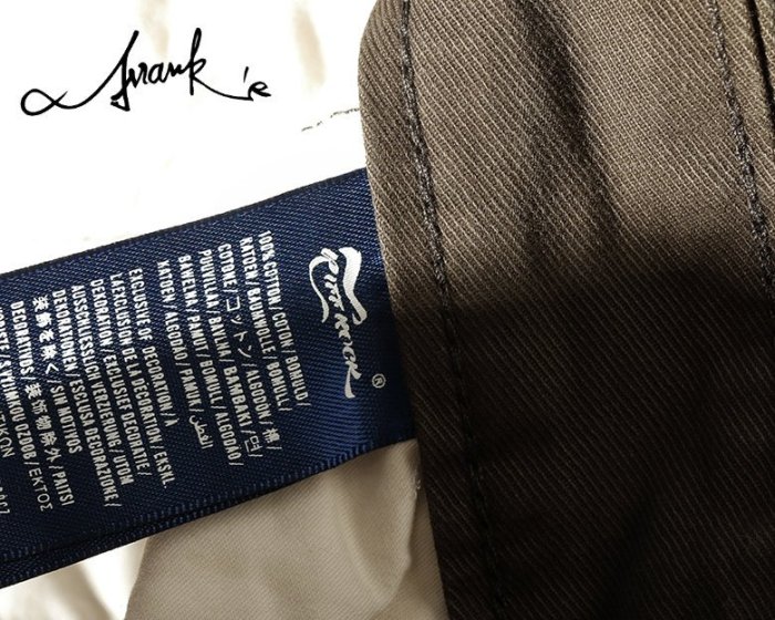 FRANK'S歐美特進-RIFF ROCK 顯瘦 重磅 挺版工作褲 小直筒 錐形 修身 斜紋布 立體剪裁 休閒褲 男女