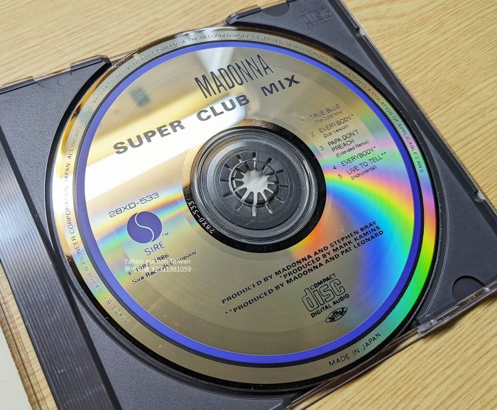 日本混音CD！Madonna 瑪丹娜 True Blue (Super Club Mix) 28XD-533