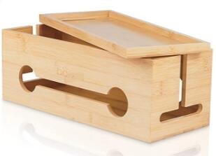 16904c 日本進口 好品質 木頭 竹製 防塵罩延長電線手機相機收納置物盒盒集線盒充電器架子蓋子儲物收納盒送禮禮品