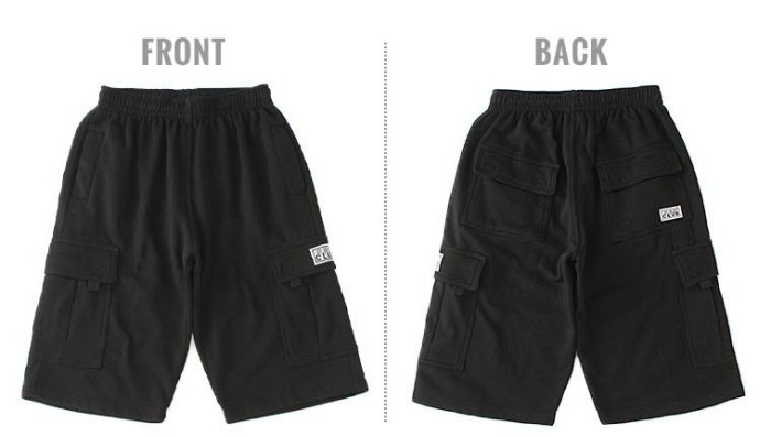 (安心胖) Pro Club Men's Fleece Cargo Short 短棉褲  3XL