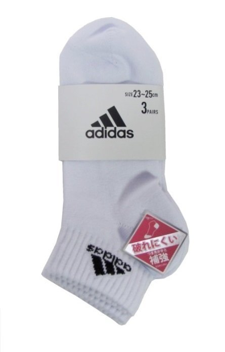 *平井涼子*日本adidas 愛迪達 基本款LOGO  23-25CM 女款 短襪（三雙裝）3334