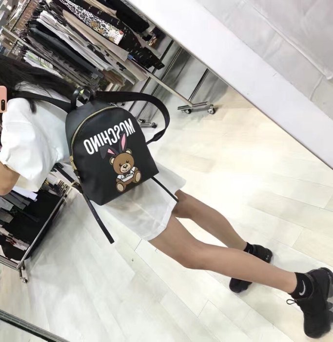 Moschino Play Boy Bear Backpack 小型後背包 Play Boy 熊 黑