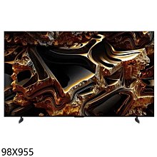 《可議價》TCL【98X955】98吋連網miniLED4K顯示器(含標準安裝)(7-11商品卡9200元)