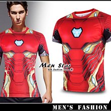 【Men Star】免運費 復仇者聯盟 3 無限之戰 最新 鋼鐵人 IRON MAN 超彈力衣 台版 男 大尺碼 T桖