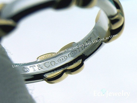 《Eco-jewelry》【Tiffany&Co】經典18K金帕洛瑪5X 純銀925戒指~專櫃真品已送洗