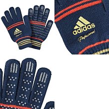 貳拾肆棒球-日本帶回日職棒adidas professional 職業用金標保暖用手套/日製/深藍