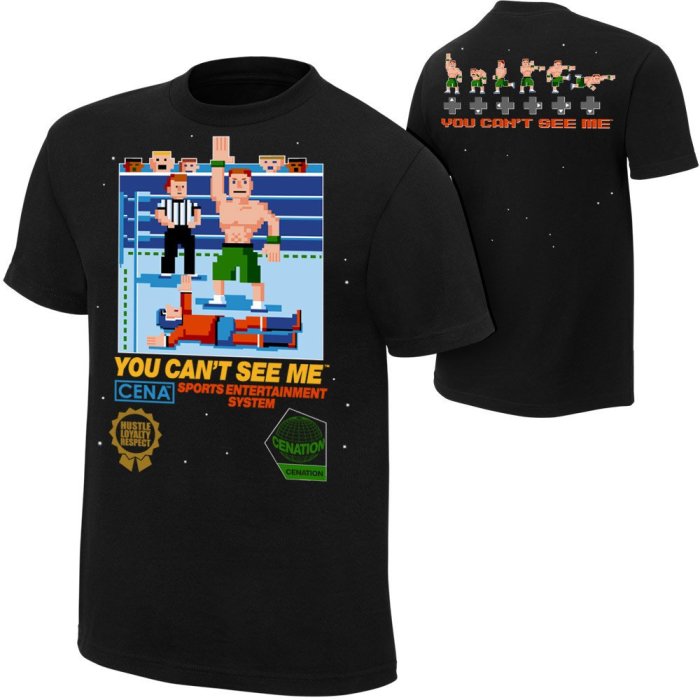 ☆阿Su倉庫☆WWE摔角 John Cena 8-Bit Retro T-Shirt Cena 8位元遊戲復刻版 熱賣