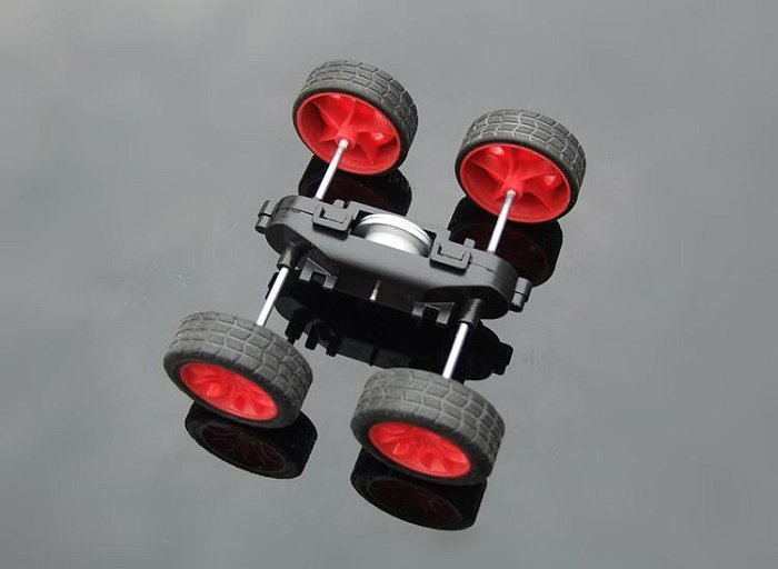 雙慣齒輪箱 慣性4驅動機芯構造 玩具四驅車 動力總成 DIY車模型