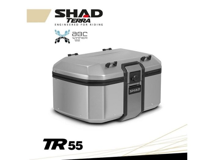 [車殼通]西班牙SHAD行李箱 TERRA鋁箱55公升-TR55.$13200.安裝底板需另外加購.