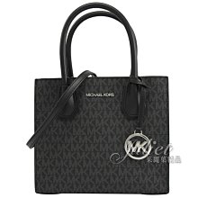 【茱麗葉精品】全新精品 MICHAEL KORS 專櫃款 MERCER 滿版MK印花手提兩用包.黑灰 現貨