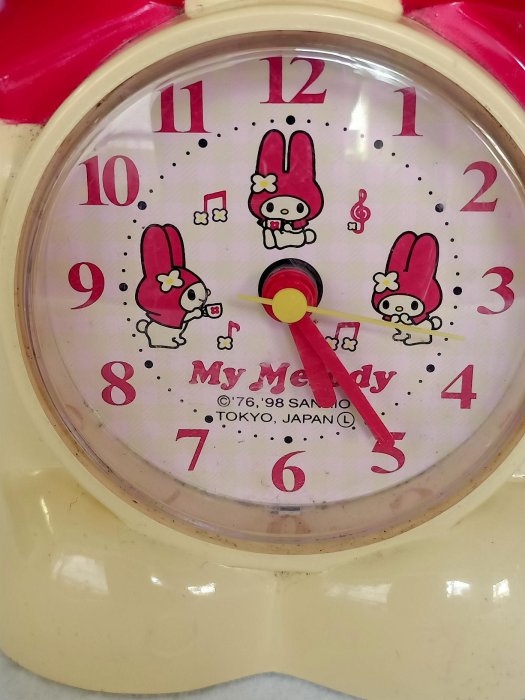 惠惠--早期1998年三麗鷗美樂蒂造型時鐘擺飾（400）