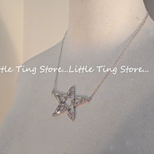 Little Ting Store埃及豔后款T鑽排鑽簍空星星水鑽墜飾短項鍊串鏈珠鎖骨頸鍊 情人節禮物