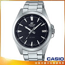 【柒號本舖】CASIO卡西歐 EDIFICE石英鋼帶錶-黑 # EFV-140D-1A (台灣公司貨)