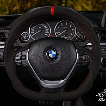 【小鳥的店】寶馬 BMW F世代 F系列 全麂皮紅環款 變形蟲 方向盤 平把 D型