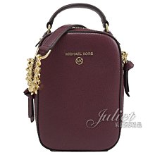 【茱麗葉精品】全新精品 MICHAEL KORS 專櫃商品 Jet Set Charm 手提鏈帶斜背包.酒紅 現貨