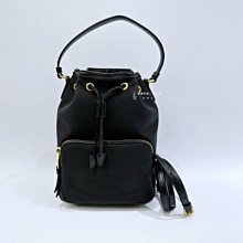 遠麗精品(板橋店) S2888 PRADA 黑色帆布手提斜背水桶包