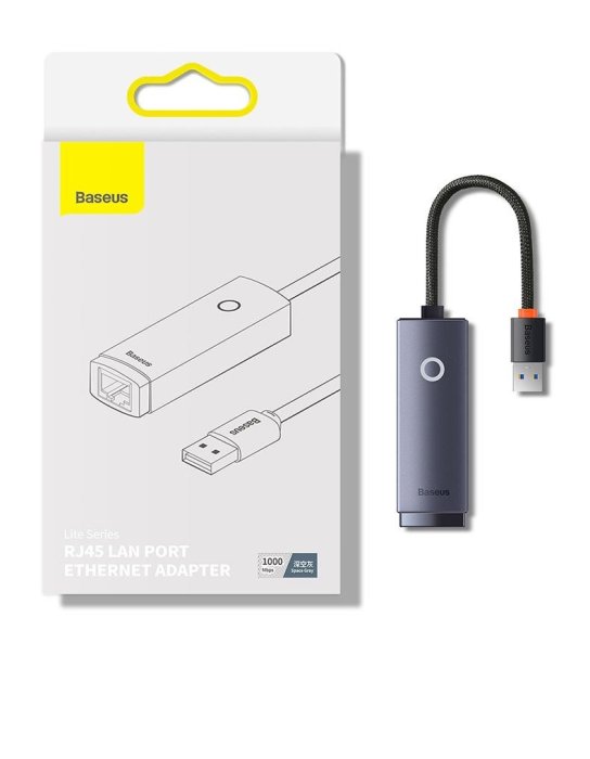 倍思Baseus 輕享typec/USB Gigabit 乙太網路轉接器 網卡RJ45轉接口擴充hub