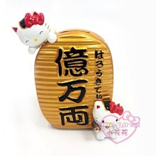 ♥小花花日本精品♥Hello Kitty 億萬兩陶瓷開運存錢筒 小物收納桶~2