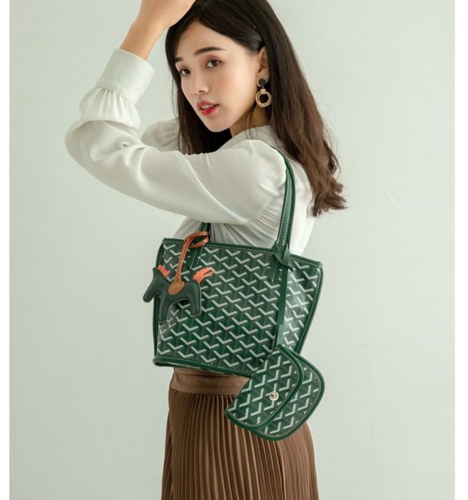 Goyard Elegant Goya Double-Sided Tote Bag New Dog Tooth Mother Bag