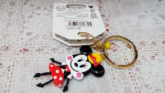 維琪哲哲 ～日本購回~ 日本迪士尼DISNEY STORE米妮帽子造型吊飾鑰匙圈