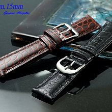 【時間探索】 蕭邦 . chopard 代用純正鱷魚皮高級錶帶 ( 19mm.15mm )