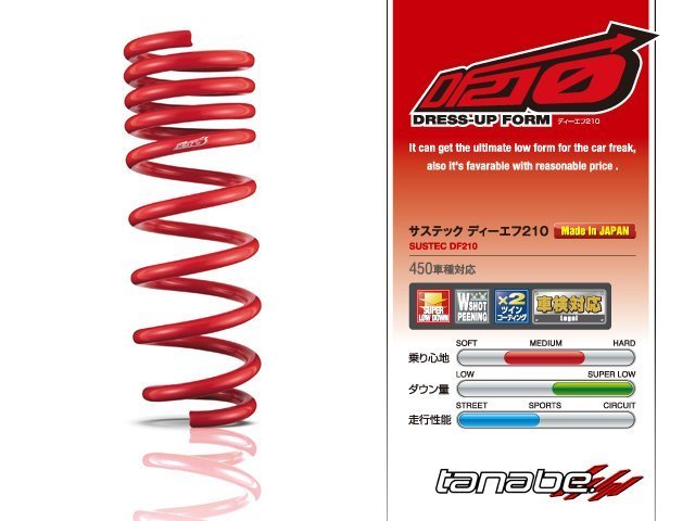 【Power Parts】TANABE SUSTEC DF210 短彈簧組 MAZDA3 馬3 BM 2015-