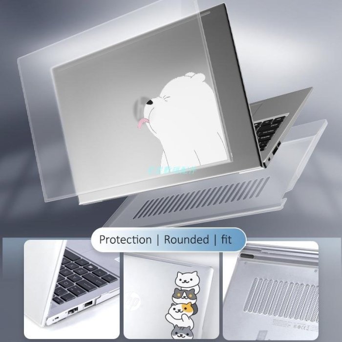 MacBook保護套適用於 HP probook 440 G8 / probook 445 G8 保護殼 14 英寸 PVC 硬殼筆電保護套