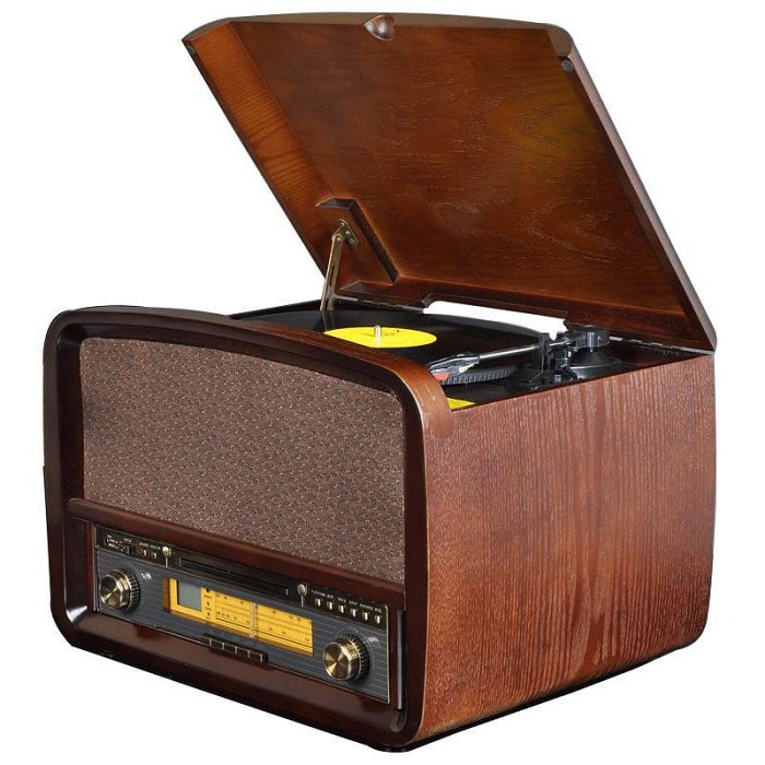 黑膠唱片華攜低音留聲機老式客廳電唱機音箱音響復古歐式LP黑膠唱片機復古