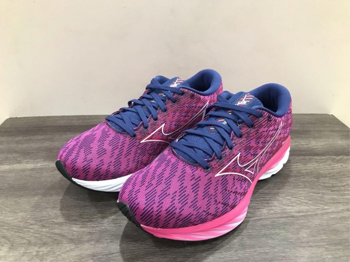 MIZUNO 美津濃 WAVE RIDER 26 女慢跑鞋 跑步鞋 運動鞋 避震 透氣 J1GD220327 桃紅