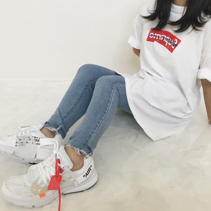 【H-Sneaker】全新 NIKE AIR PRESTO OFF WHITE 白 魚骨 女鞋 AA3830-100