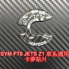 晶站 SYM 磁石蓋 鎖頭蓋 卡夢 貼片  FIGHTER 6  JETS  Z1 FT6 車系適用