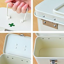 乾媽店。日本 鋼製 輕量 手提式 收納箱 醫藥箱 簡易設計 小物收納 無隔層