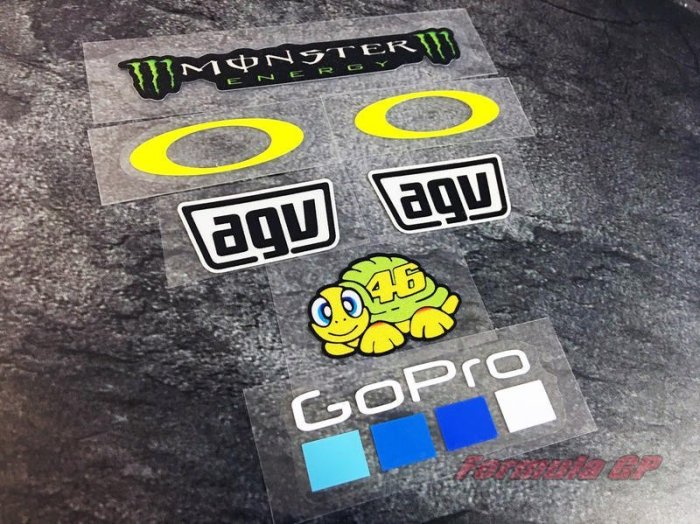 MotoGP ROSSI 鏡片貼 車貼貼紙 羅西 安全帽 頭盔 GoPro AGV GP-Tech K3