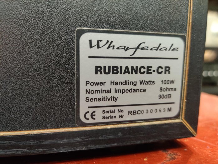 「已售出」英國製 Wharfedale Rubience-CR 100W 8歐姆 靈敏度90db 中置喇叭 可當主聲道聲音夠澎湃！