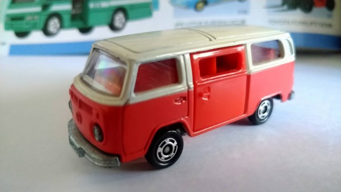 ※TOMICA古董車※ TOMY TOMICA 1977 日本製藍盒 F29 VOLKSWAGEN MICRO BUS