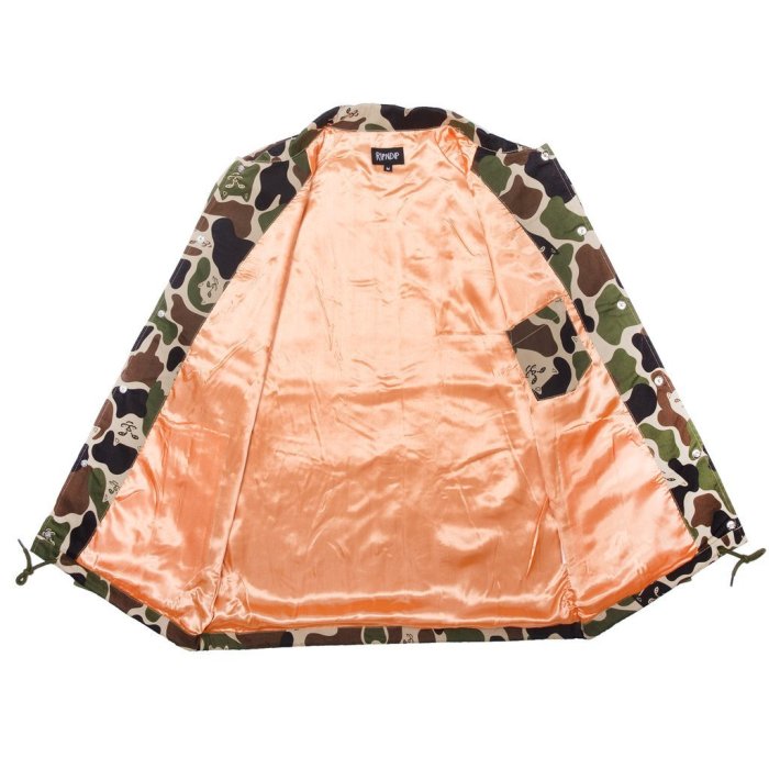 { POISON } RIPNDIP NERM CAMO TWILL JACKET 迷彩中指貓 工作教練外套