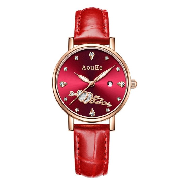 女士手錶品牌手表一箭穿心情人節熱銷防水石英表